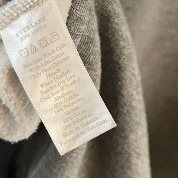 Everlane Heather Gray Hoodie Sweater Side Slit Size S - Picture 12 of 13